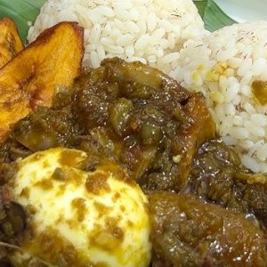 Ofada Rice with Ayamase