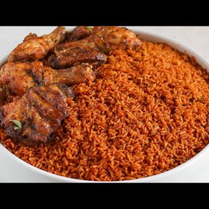 Smokey Jollof with Assorted Meat